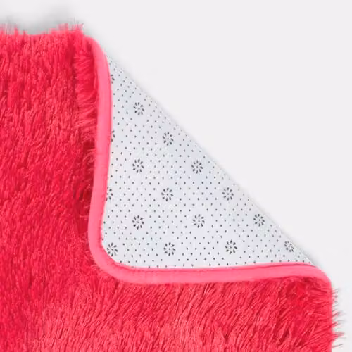 OHS Pink Soft Fluffy Runner Rug, Modern Non-Slip Rectangular Area Rug, W: 60 cm, L: 150 cm – 3