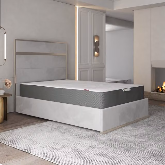 DS Living Reve Gel Flex Hybrid Memory Foam Mattress, Grey, W/D/H: 90 x 190 x 25.4 cm – 1
