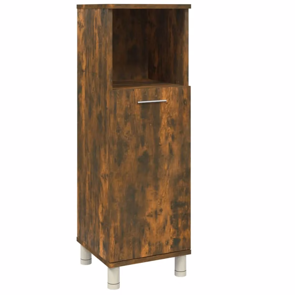 Berkfield Home Smoked Oak Bathroom Cabinet in Brown, W/D/H: 30 x 30 x 95 cm – 2