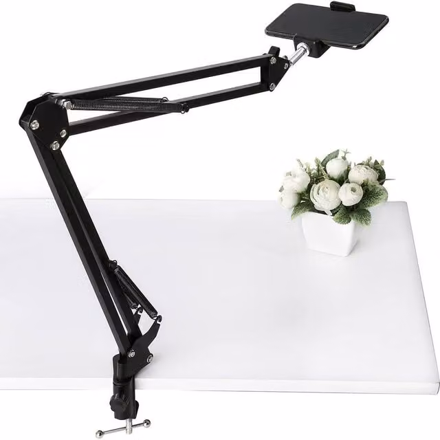 FLAVORA Overhead Scissor Arm Phone Stand in Black – 1