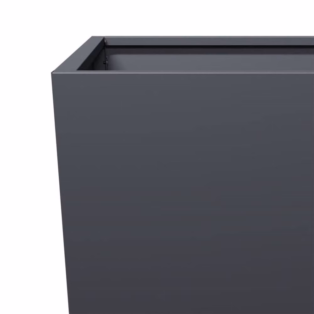 Berkfield Home Garden Steel Planter Tubs in Anthracite, 2 Pack, W/D/H: 45 x 45 x 75 cm – 5