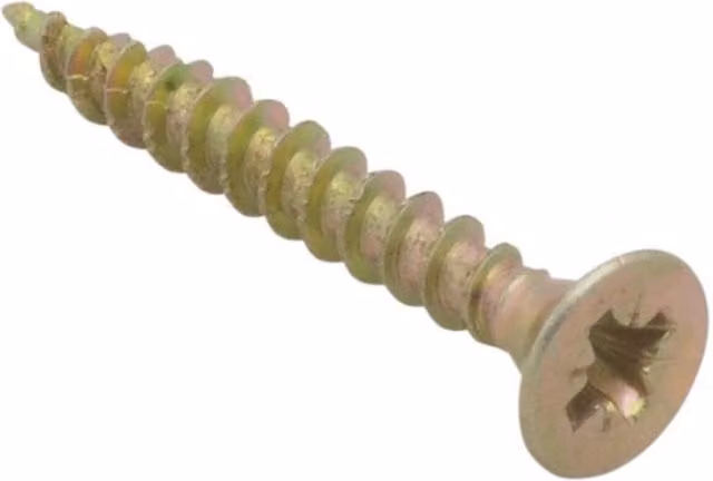 Forgefix Spectre Gold Galvanised Pozidriv Self-Countersinking Wood Screws, 3.0 x 30 mm (Box of 200)