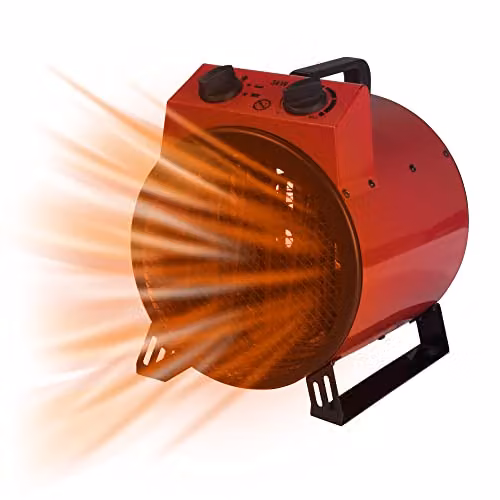 Igenix IG9301 Industrial Drum Fan Heater with Thermostat and Overheat Protection, 2500 W, Red – 2