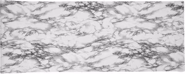 Living and Home Self-Adhesive Modern Marble Flooring Roll in Grey and White Stone Look – 1