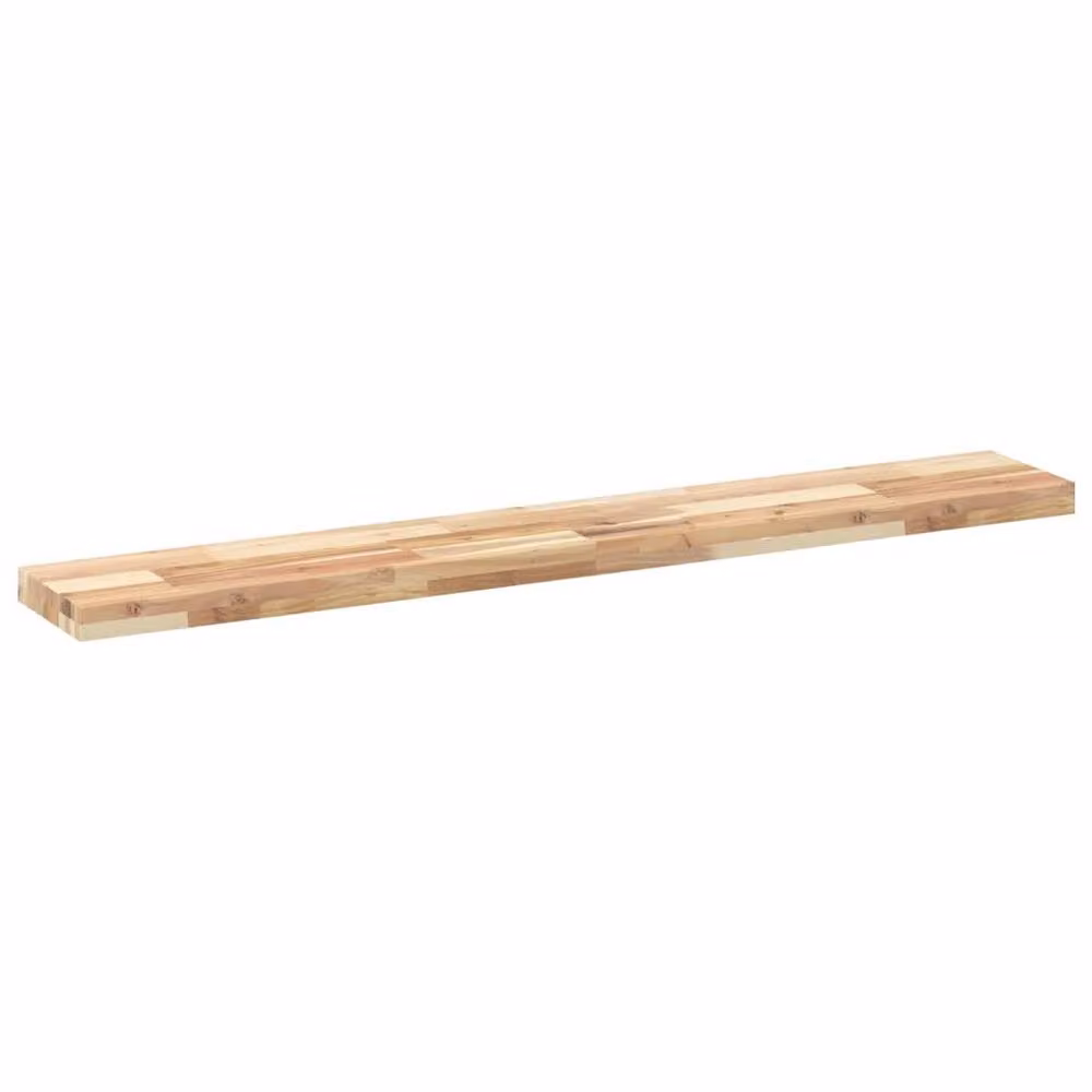 Berkfield Home Floating Shelf in Brown Untreated Solid Acacia Wood, W/D/H: 160 x 20 x 4 cm – 2
