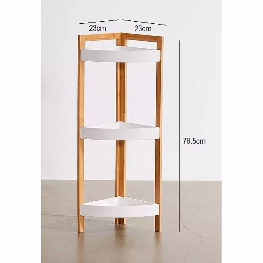 EONLION 3 Tier Wooden Corner Caddy Shelf Storage in White – 2