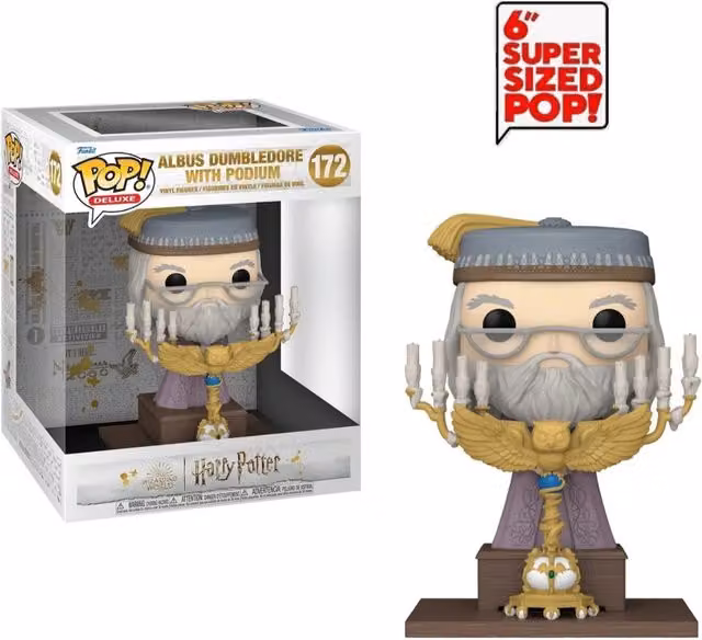 Funko Pop Deluxe Harry Potter Prisoner of Azkaban Albus Dumbledore with Podium Multicoloured