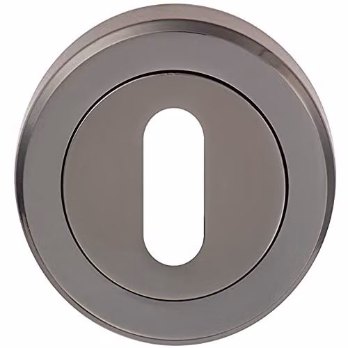 Loops 51mm Lock Profile Escutcheon with Chamfered Edge and Concealed Fix in Black
