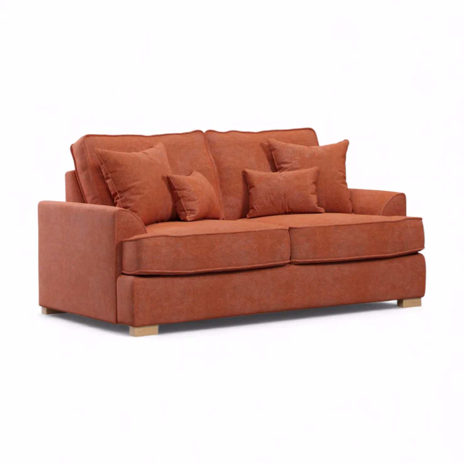 The Great Sofa Company Ophelia 2 Seater Red Chenille Fabric Sofa – 2