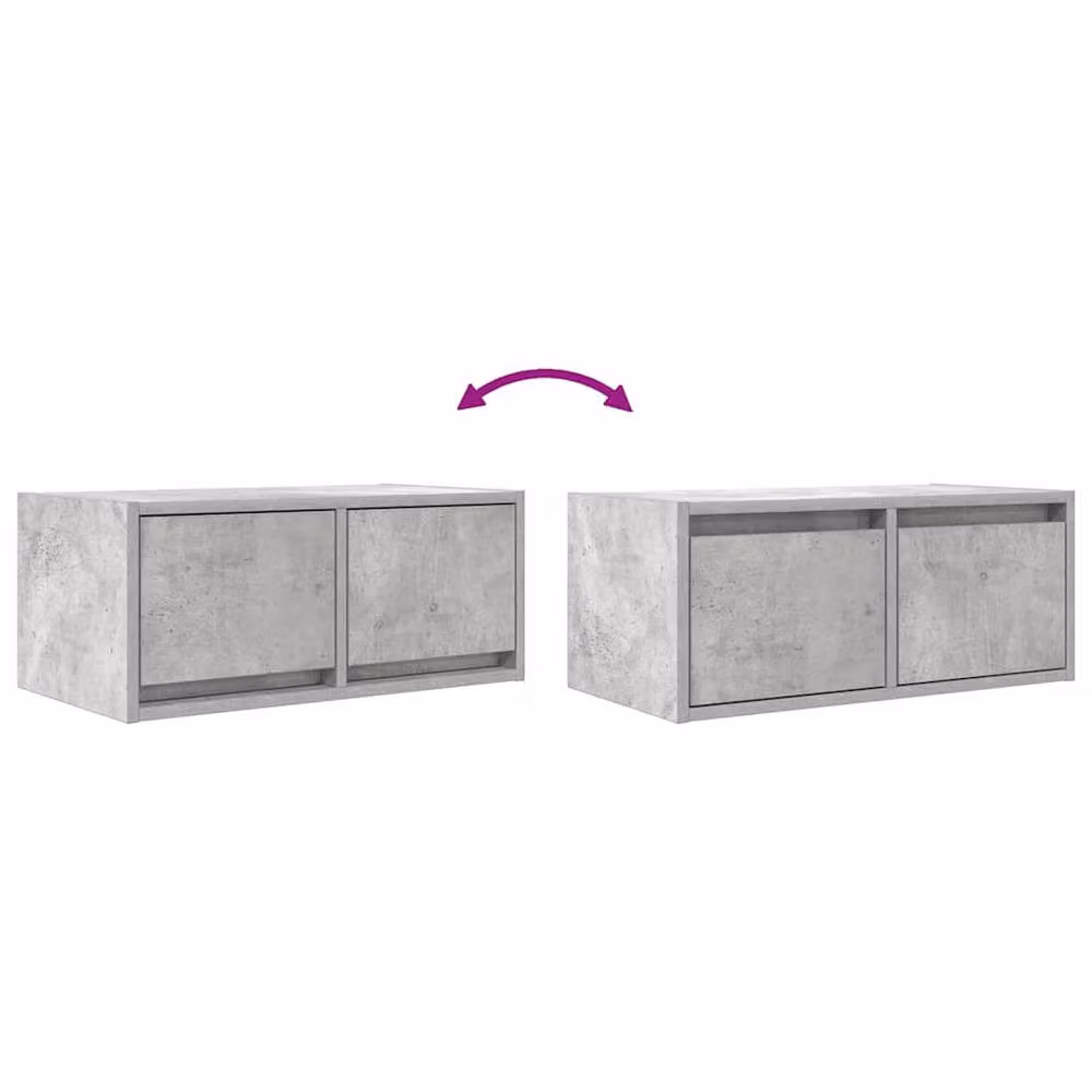 Berkfield Home TV Cabinet in Concrete Grey, W/D/H: 60 x 31 x 25.5 cm – 3