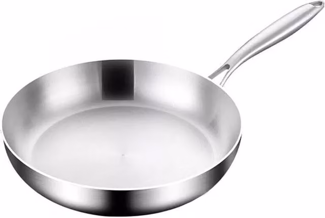 VOGREX 316 Stainless Steel Uncoated Frying Pan with Removable Handle in Silver – 1
