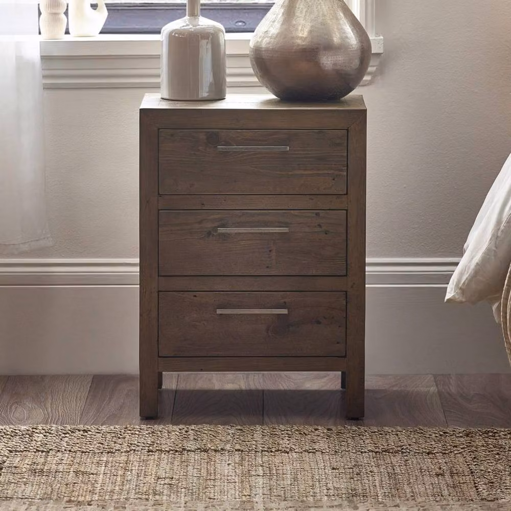 Cheshire Premium Legacy 3 Drawer Bedside Unit in Brown Oak – 3