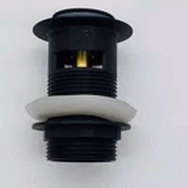 Kelvenix Matt Black Basin Push Button Click Waste – 1
