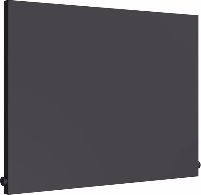 Bathroom Kingdom Slimline Anthracite Horizontal Steel Radiator in Grey, W: 60 cm, H: 80 cm