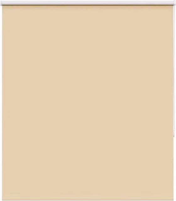 Berkfield Home Blackout Roller Blind in Beige, Thermal Insulating Polyester, W/H: 130 x 130 cm