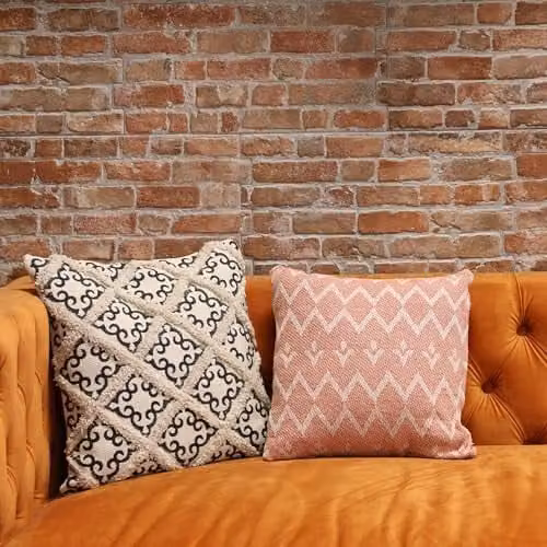 KDMD Classic Square Cushion Cover with Black Tribal Graphic Design, W/D/H: 45 x 45 x 45 cm – 3
