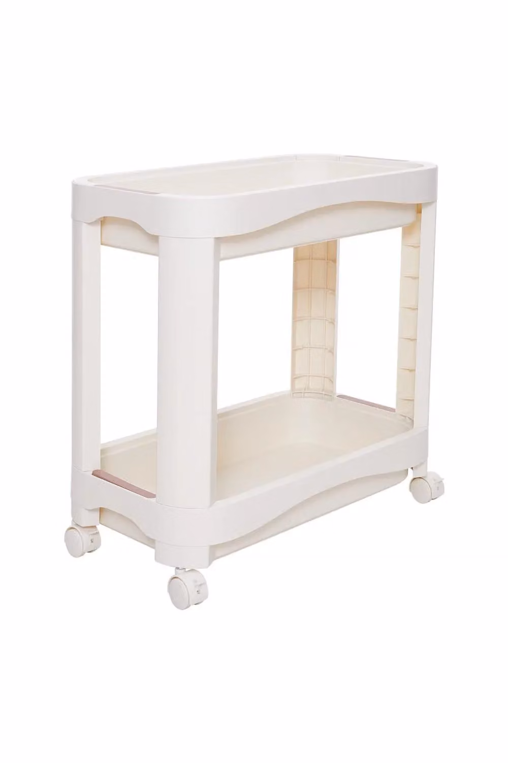 H&O Direct 2-Tier Freestanding Playroom Storage Cart in White – 2