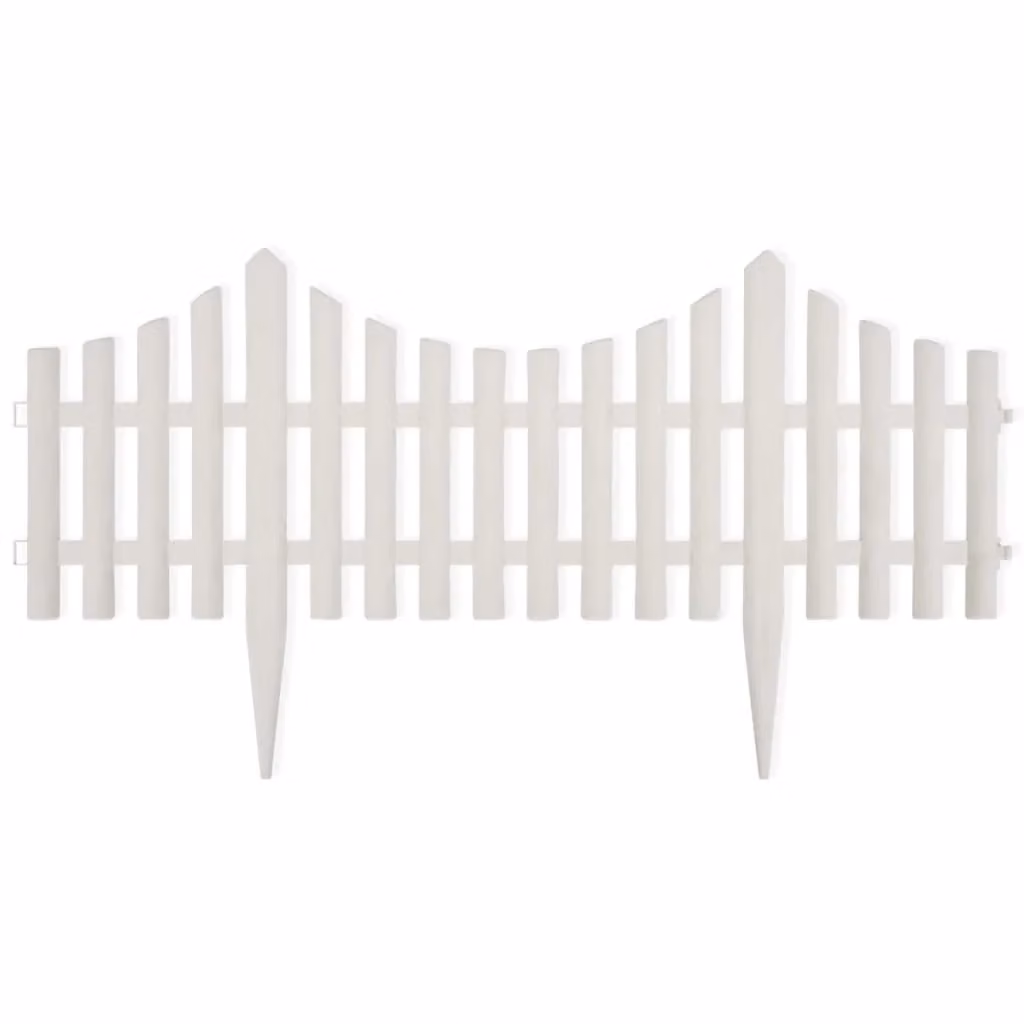 Berkfield Home White Lawn Divider, 17 pieces, 10 m – 2