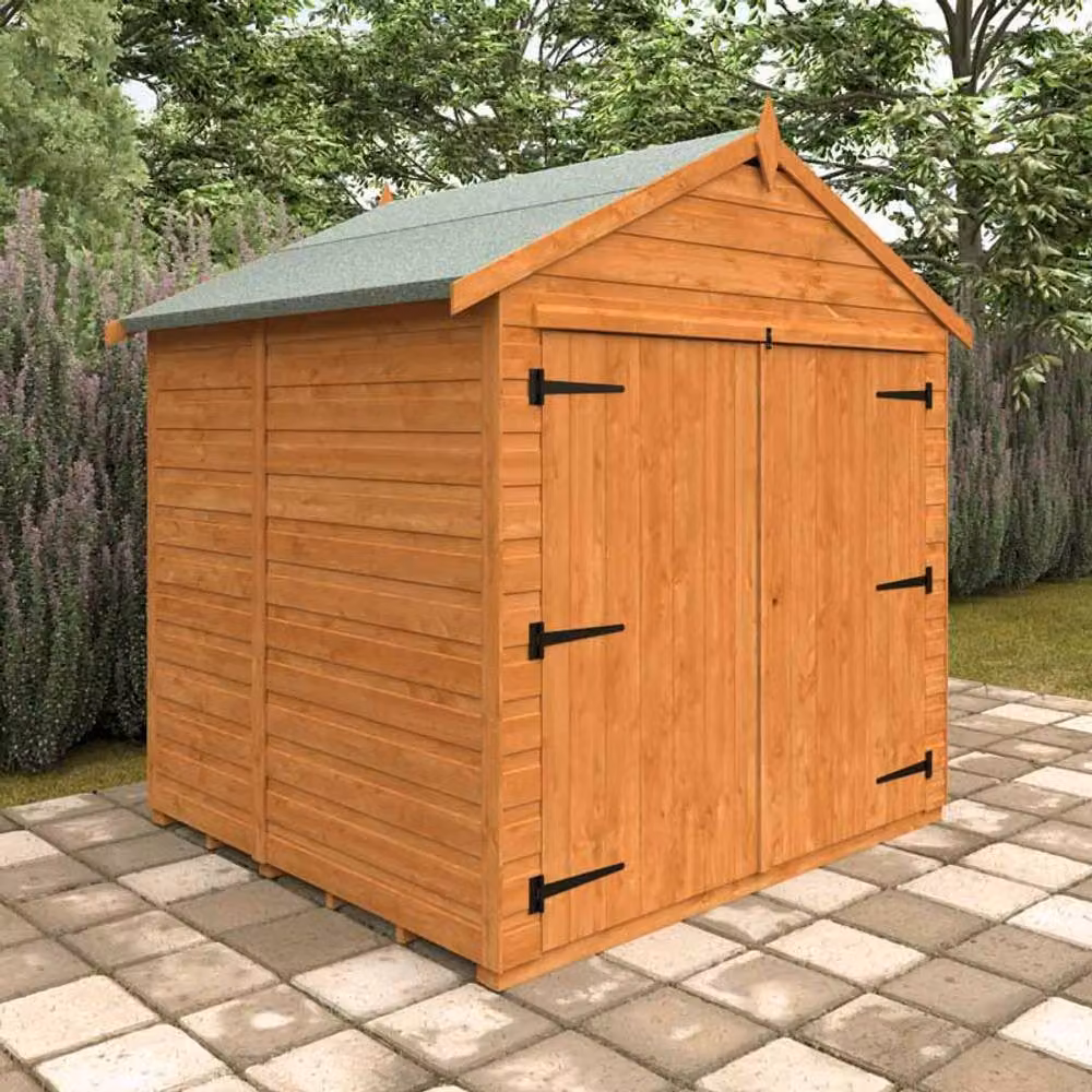 Buttercup Farm 5x6 Flex Apex Bike Shed in Burnt Orange, W: 175 cm, D: 158.8 cm, H: 195.3 cm – 2