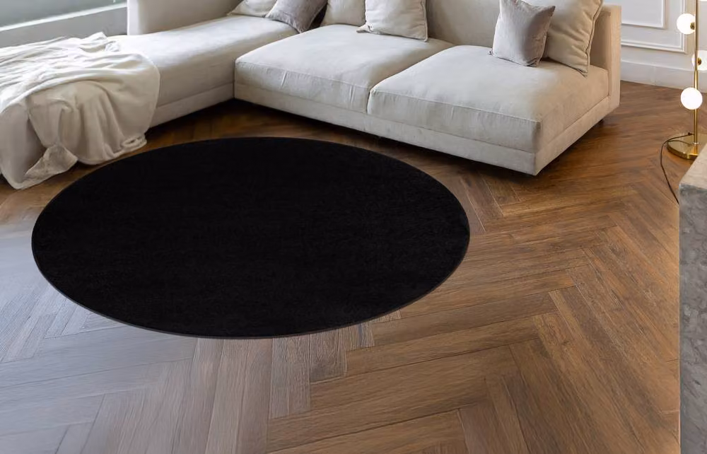 RugsX Eton Plus Round Rug in Black, Diameter: 200 cm – 3