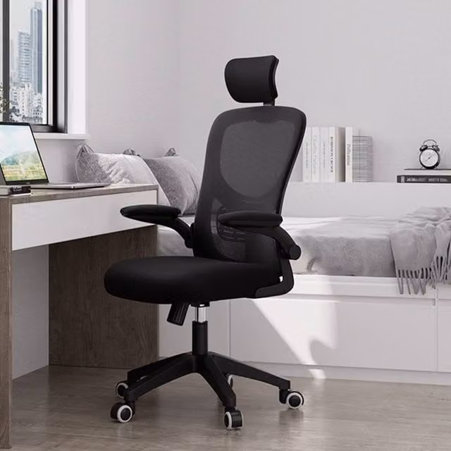 Kelvenix Ergonomic Mesh Office Chair in Black with Headrest and 360 Degree Swivel – 1