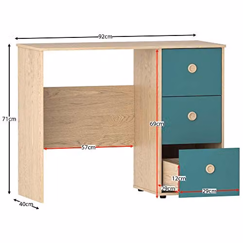 Junior Vida Neptune 4 Piece Childrens Bedroom Furniture Set in Blue and Oak – 2