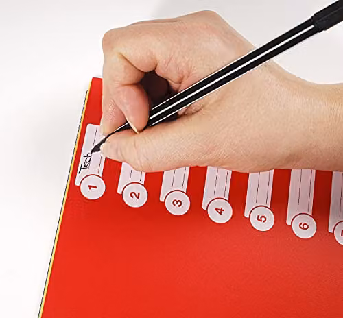 Exacompta A4 Rigid Opaque Plastic Dividers with 12 Blank Tabs in Multicolour – 4