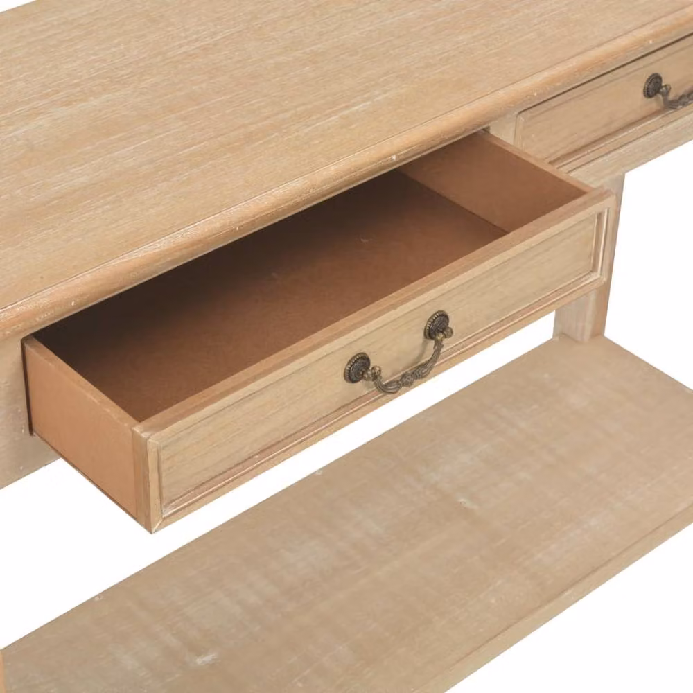 Berkfield Home Classic Console Table in Light Sand, W/D/H: 110 x 35 x 80 cm – 2