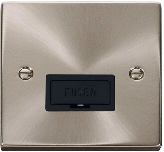 SE Home 13A Fused Connection Unit in Metallic Silver and Brushed Chrome