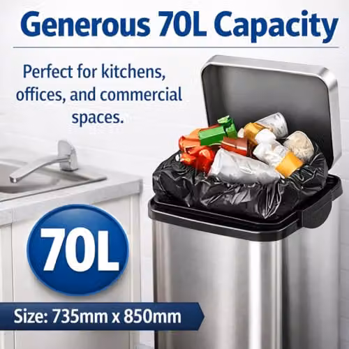 Hero Heavy Duty Recycled Black Bin Liners, 70L Capacity – 2