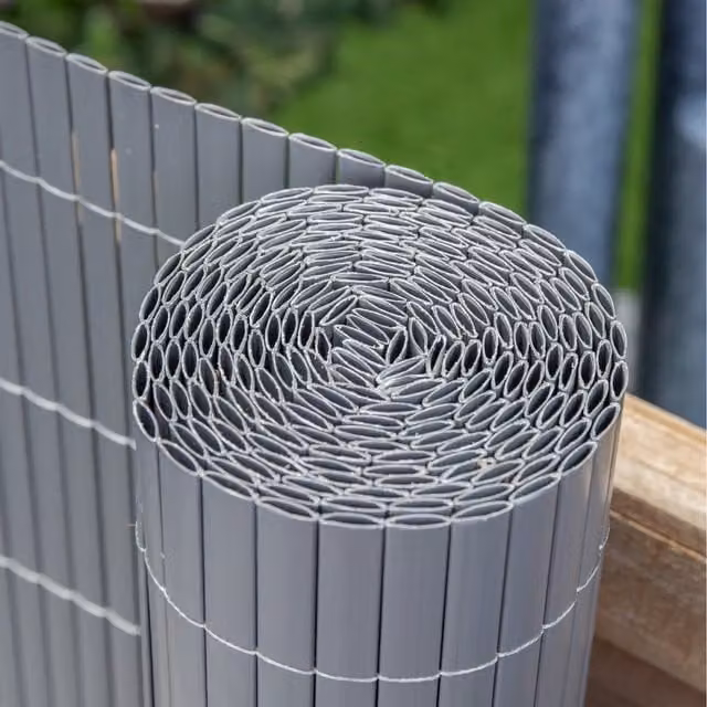 Primrose Artificial Grey Bamboo Cane Garden Privacy Screening Roll, Brown, Height: 100 cm