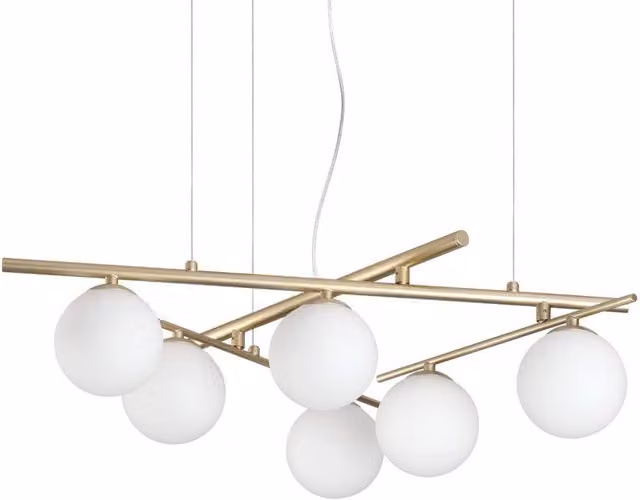 Netlighting Atlas Globe Pendant Ceiling Light in Gold/Brass with 6x G9 Sockets