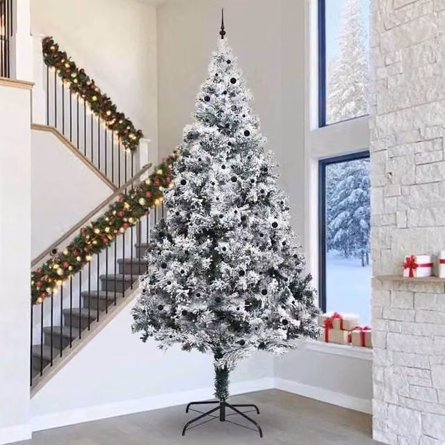 Berkfield Home Artificial Pre-lit Christmas Tree with Ball Set, Green, Height: 400 cm