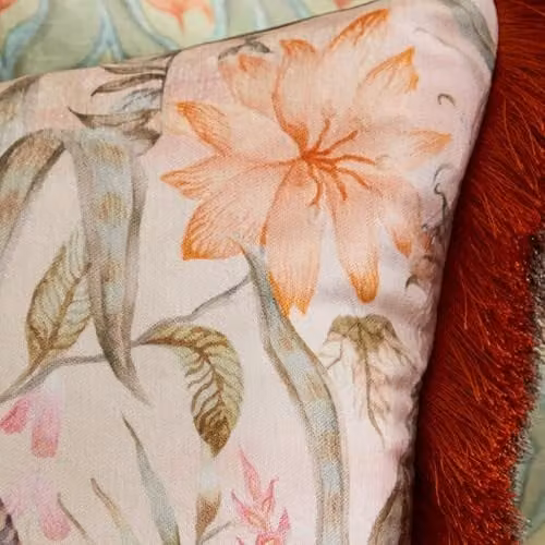 Voyage Maison Tropical Utopia Lotus Feather Filled Velvet Cushion in Multicolour, W/D/H: 60 x 40 x 40 cm – 3
