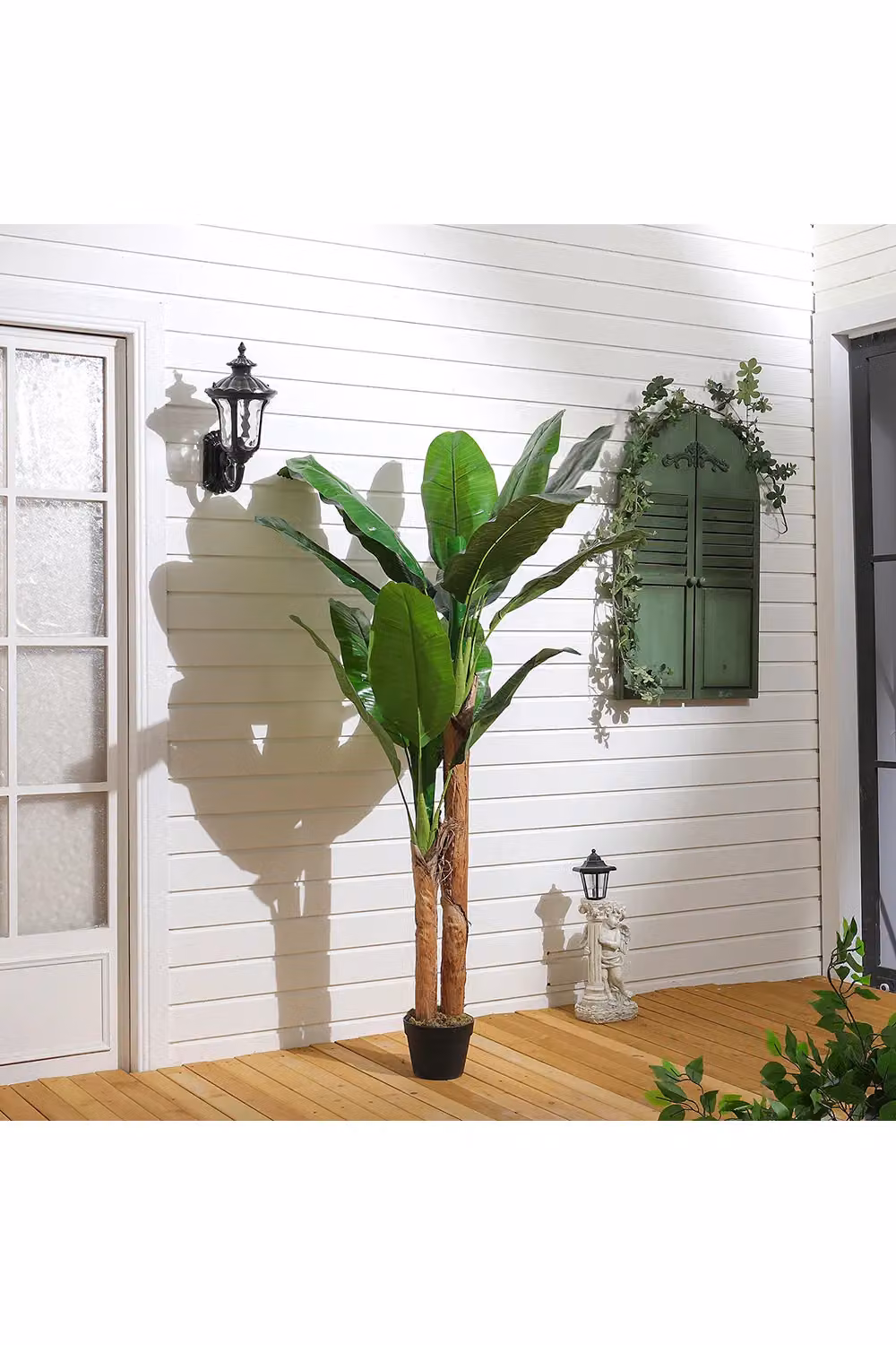 Living and Home Artificial Potted Banana Tree Tabletop Decoration in Green and Brown – 2