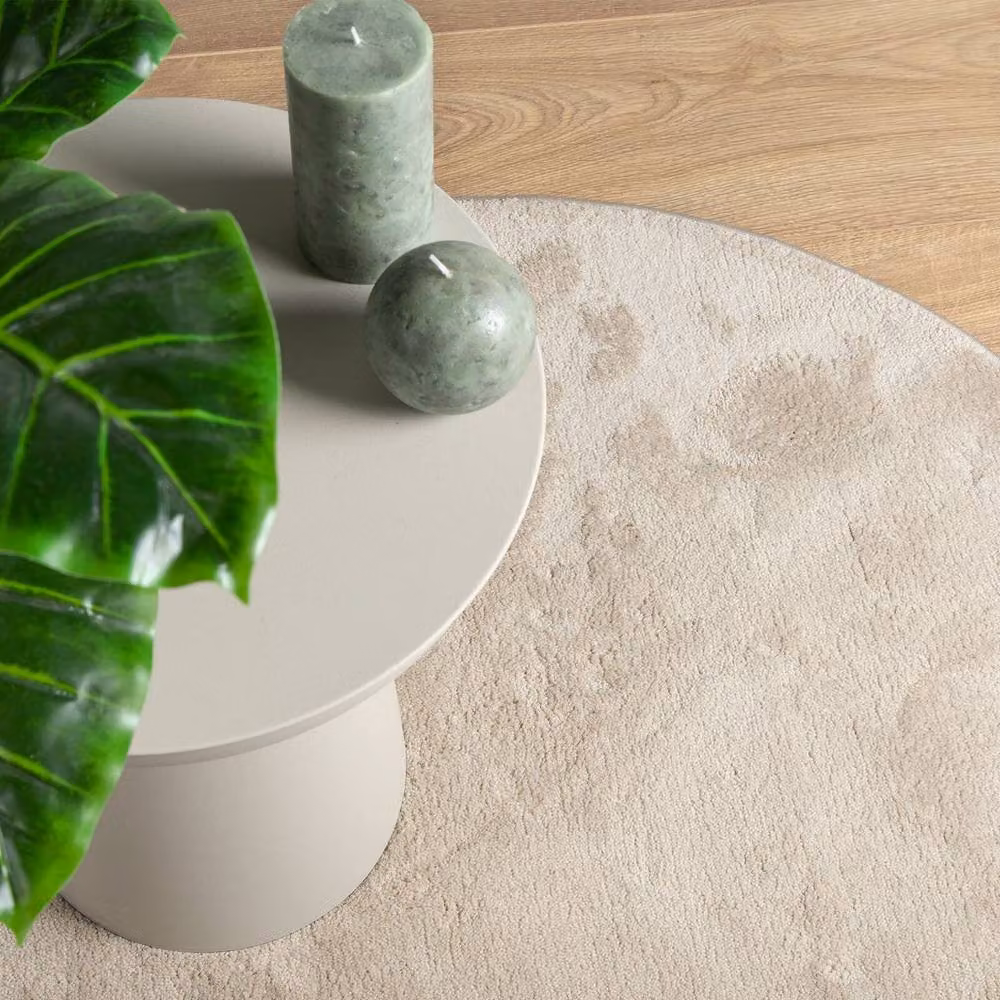 Berkfield Home HUARTE Short Pile Soft and Washable Beige Rug W/D/H: 140 x 200 cm – 2