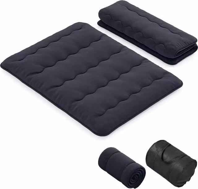 COSTWAY Japanese Futon Floor Mattress with Removable Polyester Cover, Black, W/D/H: 200 x 180 cm