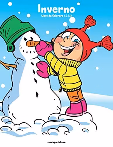 Inverno Libro da Colorare 1, 2 & 3 Colouring Book by Createspace, Multicolour