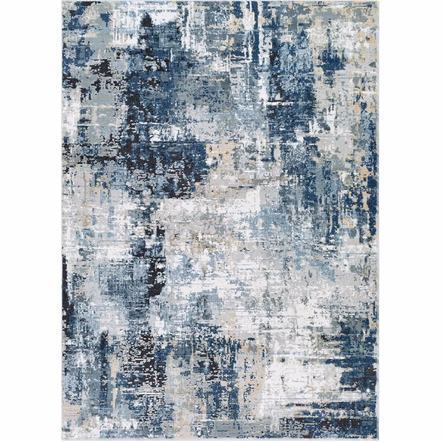 Livabliss Jolie Modern Abstract Marble Round Rug in Blue, Grey, Beige and Black, Diameter: 160 cm – 2