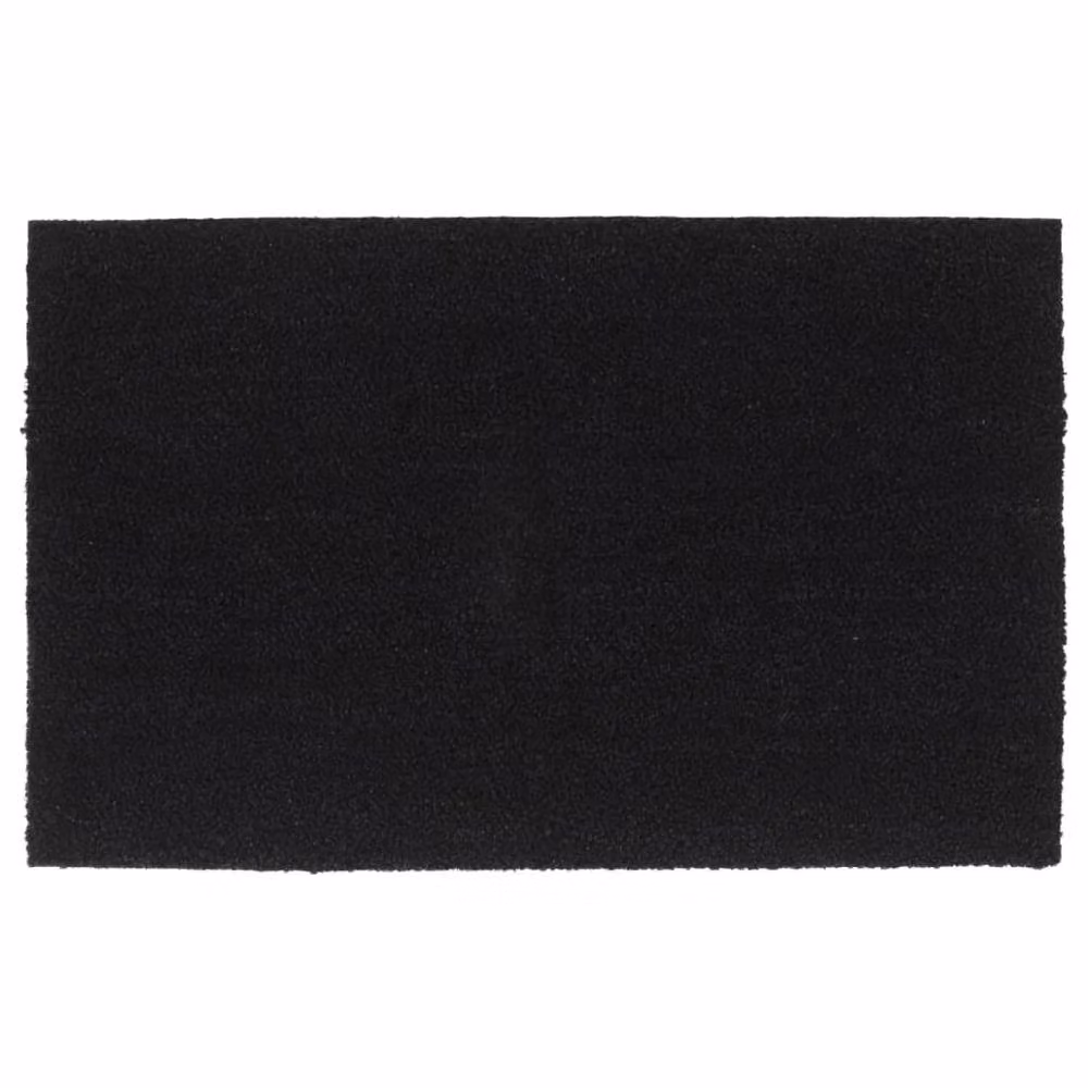 Berkfield Home Durable Black Tufted Coir and PVC Rectangular Door Mat, W: 80 cm, D: 50 cm – 2