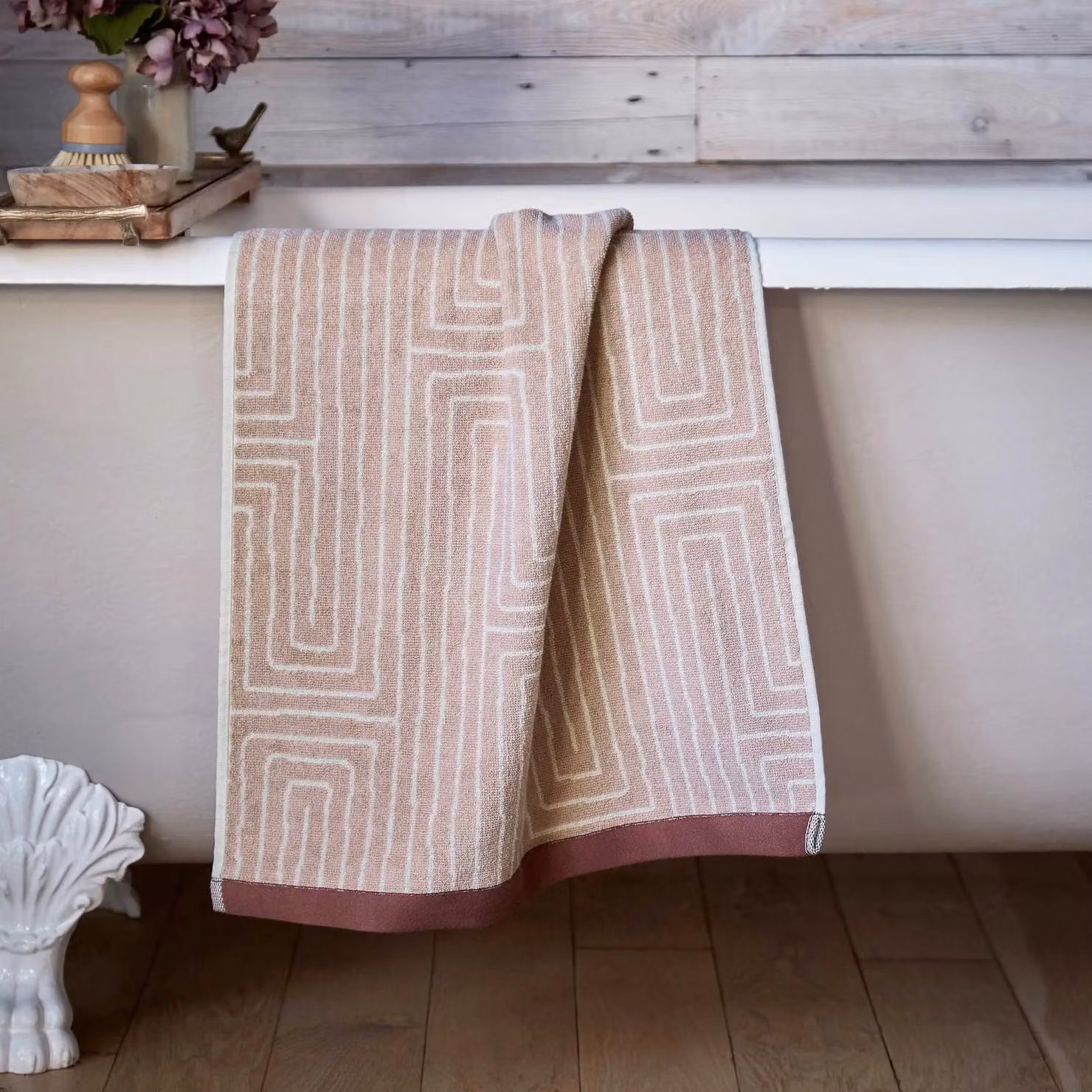 Murmur Pia Pink Cotton Terry Hand Towel – 2