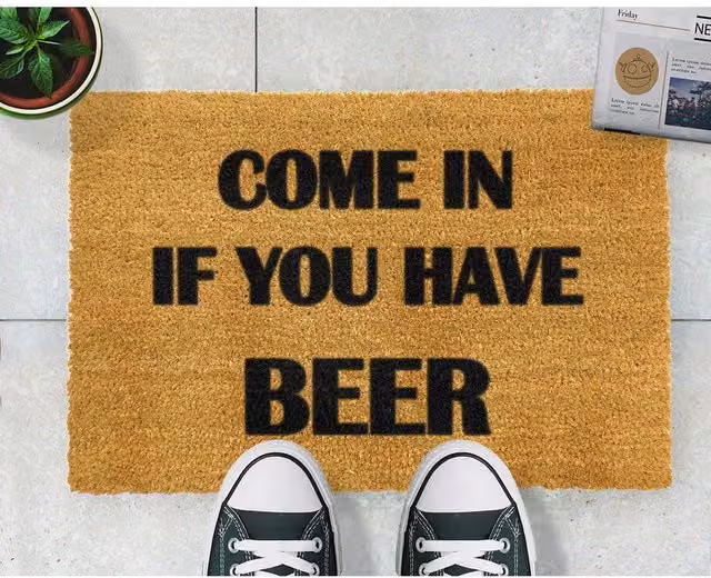 Artsy Mats Come In If You Have Doormat, Brown, Coir and Natural Rubber, Non-Slip and Weatherproof