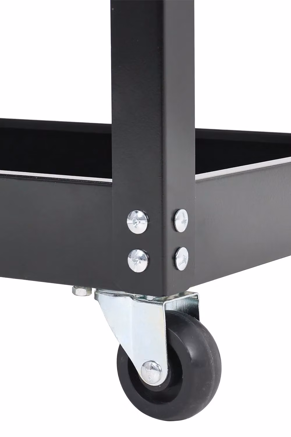 Living and Home 3-Tier Rolling Tool Cart and Multifunctional Kitchen Storage Trolley, Black, W/D/H: 79.0 x 35.5 x 66.0 cm – 4