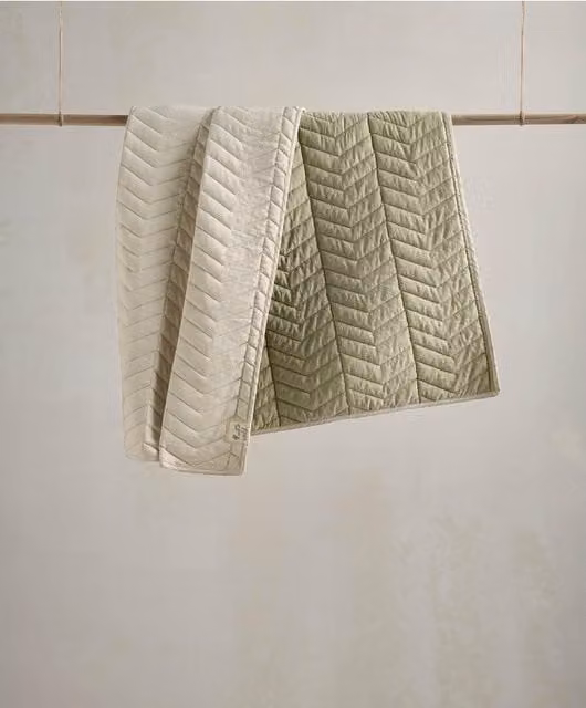 Mamas & Papas Reversible Baby Quilt, 3.0 Tog, Green