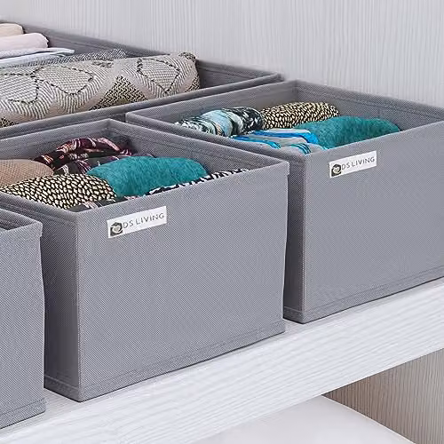 DS Living Foldable Drawer Organiser Set of 7, Grey – 2