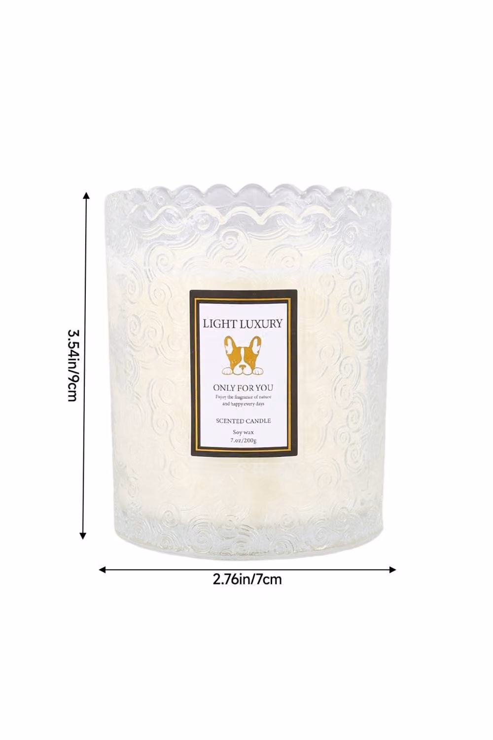 Living and Home White Embossing Glass Soy Wax Scented Votive Candle – 2