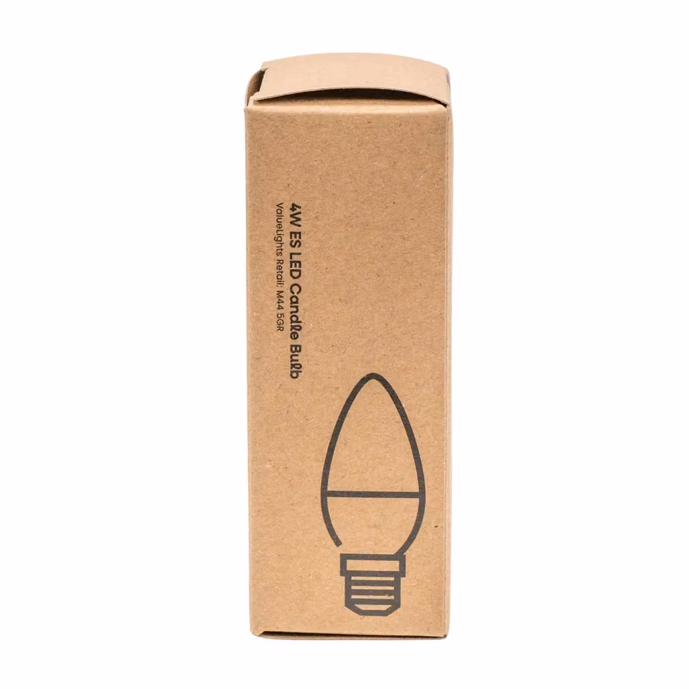 ValueLights Pack of 6 E27 4W Candle LED Bulbs in Cool White – 2