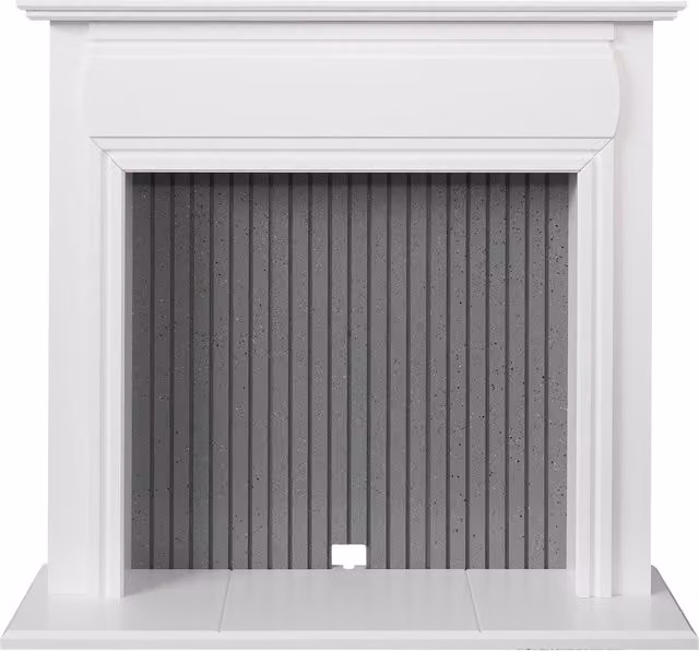 Adam Fires & Fireplaces Florence Stove Fireplace in White and Grey, 121.92 cm – 1