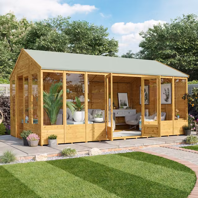 BillyOh Tessa Tongue and Groove Reverse Apex Summerhouse in Brown