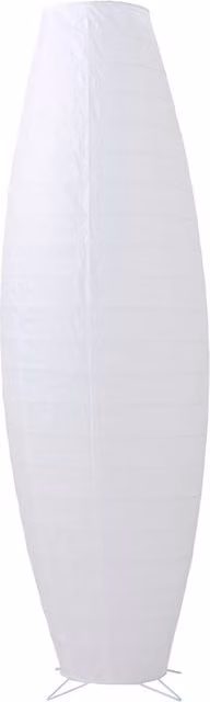 ValueLights Isla White Paper Lantern Floor Lamp with Metal Base